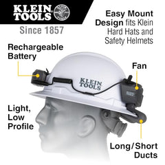 KLEIN TOOLS Klein Tools 60155 Cooling Fan for Hard Hat, USB Rechargeable