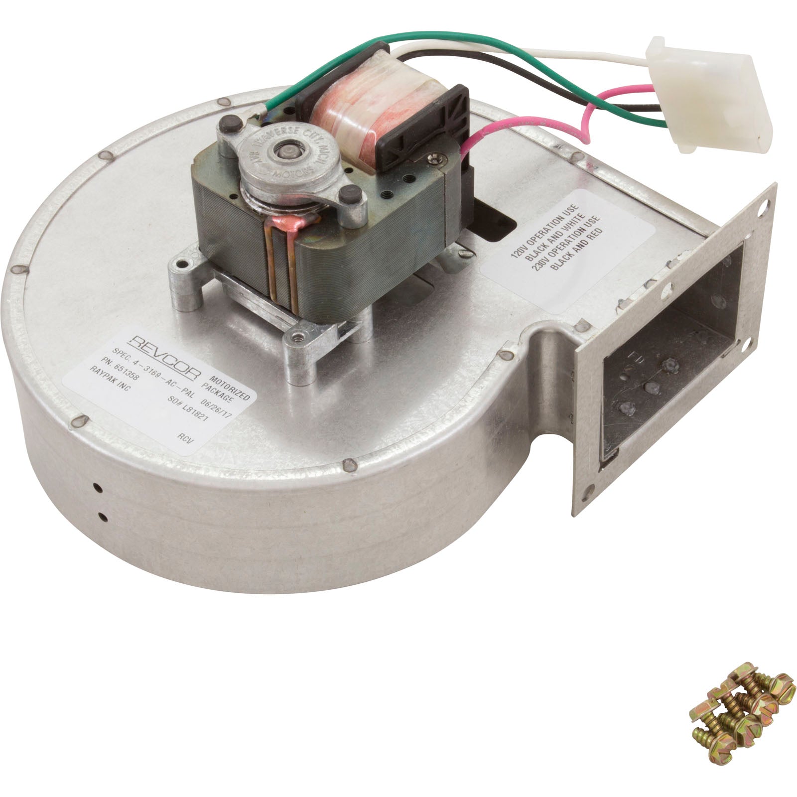 RAYPAK Raypak 008080F Blower Fan Assist Low Nox