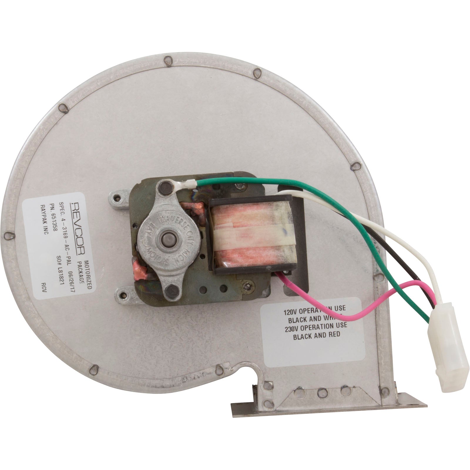 RAYPAK Raypak 008080F Blower Fan Assist Low Nox