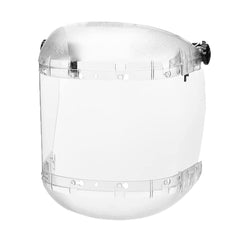 Sellstrom S38540 Dual Crown Safety Face Shield with Universal Hard Hat Slot Adapter Clear Tint Anti-Fog Coating