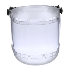 Sellstrom S38540 Dual Crown Safety Face Shield with Universal Hard Hat Slot Adapter Clear Tint Anti-Fog Coating