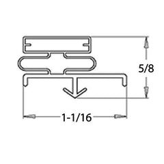 BEVERAGE AIR Beverage Air 703-963D-02 Door Gasket 23 1/8 x 24 1/2