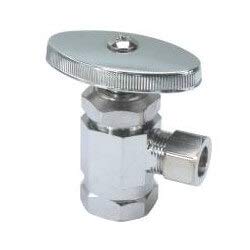 BRASSCRAFT BrassCraft OR17ZXC OR17 Series 1/2 x 3/8 in. FIPT x OD Compression Knurled Oval Handle Angle Supply Stop Valve in Chrome Plated