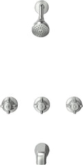 Central Brass 0968-Z Three Handle Tub & Shower Set Chrome