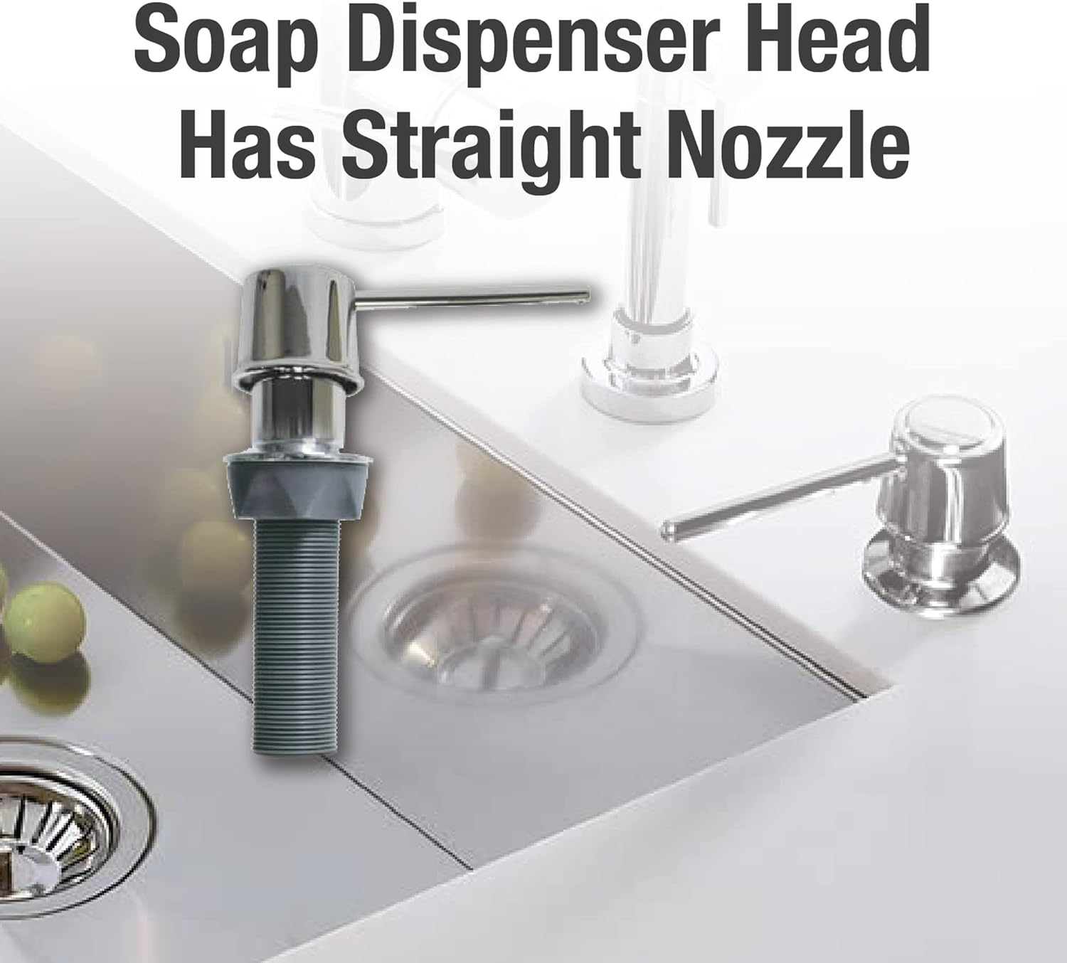 DANCO Danco 10037 Soap Dispenser with Straight Nozzle, 1 Pack, Chrome
