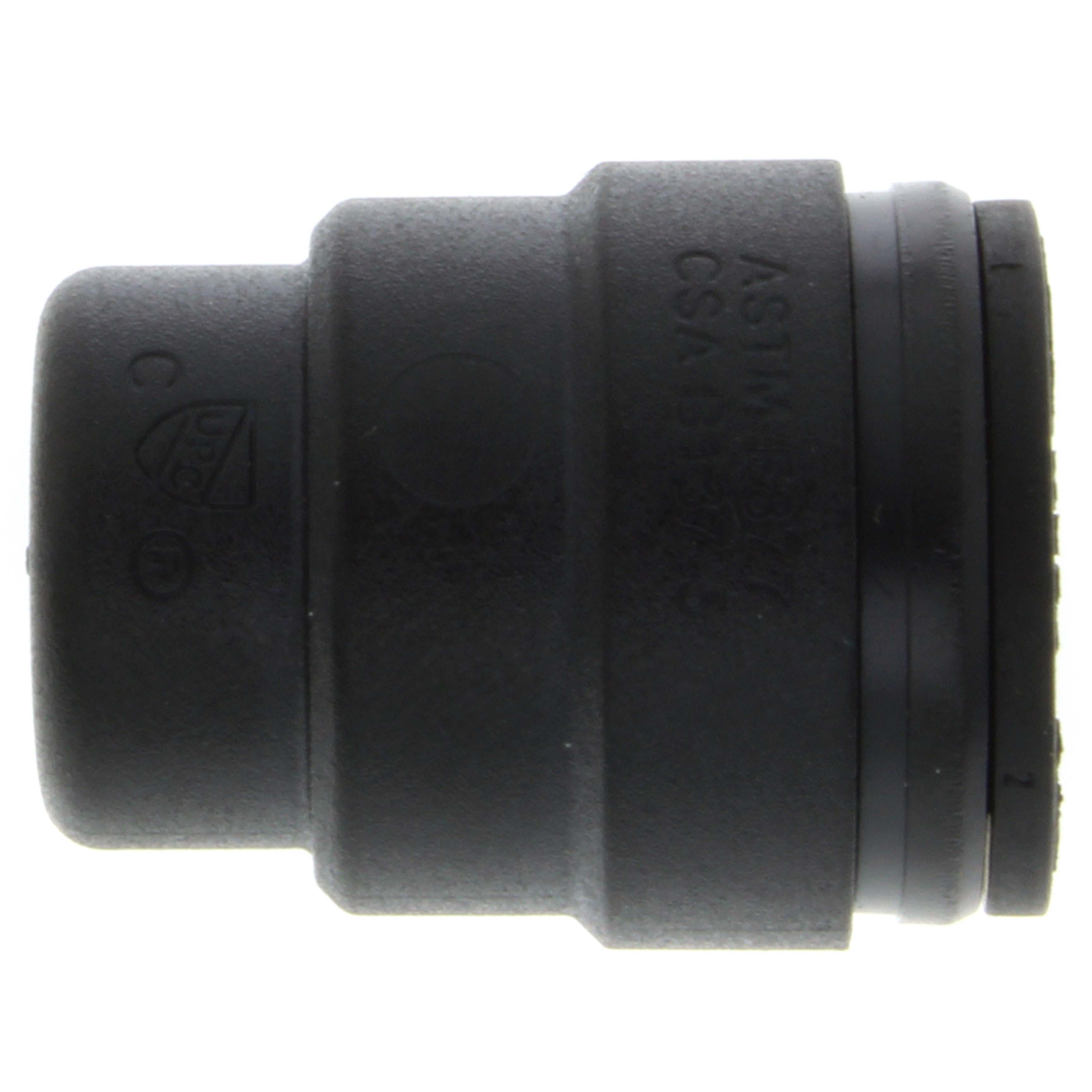 JOHN GUEST John Guest PSEI4616E ProLock 3/8 Inch CTS Push-Connect Polysulfone End Cap Black