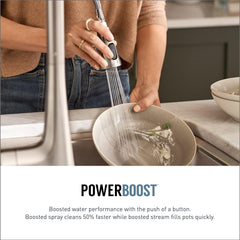 MOEN Moen 7882BL Genta LX Matte Black Single-Handle Modern Kitchen Faucet with Pull Down Sprayer, Reflex Docking Head, Faucet for Kitchen Sink with Power Boost for a Faster Clean