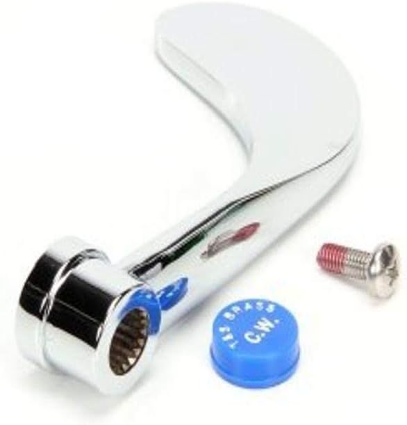T&S BRASS T&S Brass B-WH4C 4 Wrist Blade Faucet Handle Cold Index and Screw