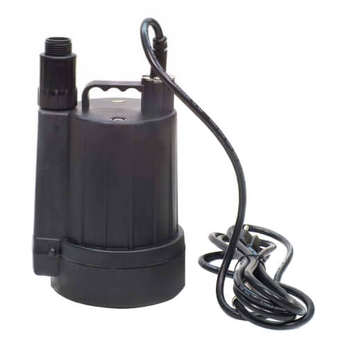 ZOELLER Zoeller 42-0008 Floor Sucker II Non-Auto Dewatering Pump 1/6 HP 20 Ft Cord
