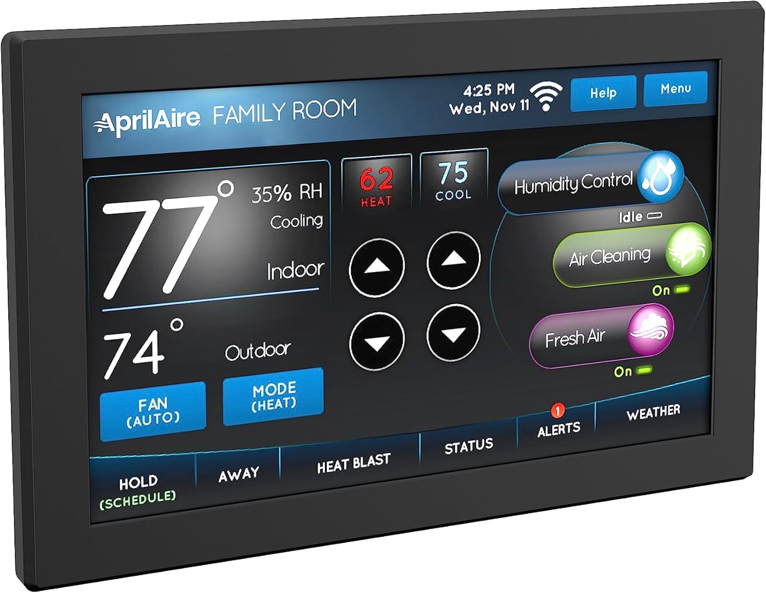 APRILAIRE Aprilaire 8920W Wi-Fi Programmable Color Touchscreen Thermostat IAQ Control