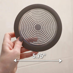 Danco 10895 Shower Drain Strainer, 5-3/4 inch Brushed Nickel Hair Catcher