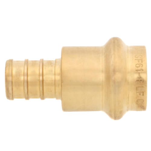 LEGEND VALVE Legend Valve 450-853P 1/2 PEX Crimp x Copper Press Brass Adapter (Lead Free)