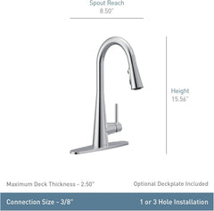 Moen 7864 Sleek Chrome One-Handle Pulldown Kitchen Faucet