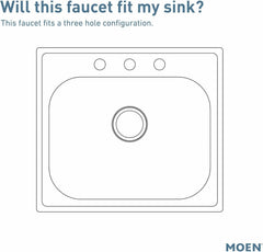 MOEN Moen 7434 Chateau One-Handle Kitchen Faucet Chrome Finish