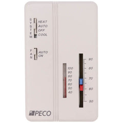 PECO Peco SP155-011 Commercial Thermostat Dual Setpoint 24 Volts White