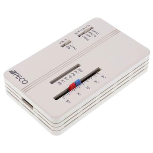 PECO Peco SP155-011 Commercial Thermostat Dual Setpoint 24 Volts White