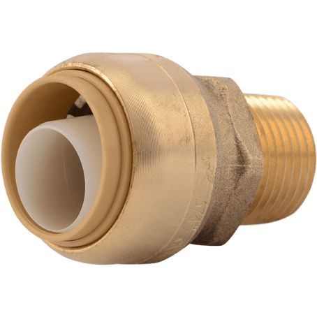 SHARKBITE SharkBite U138LF Coupling Brass Push Male Bullnose Adapter 3/4 inch x 1/2 inch MNPT