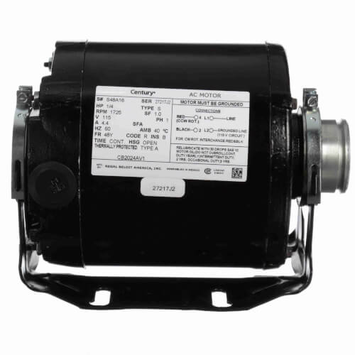 CENTURY MOTORS Century CB2024AV1 Carbonator Pump Motor 1/4 HP 1725 RPM 115V 48Y Frame