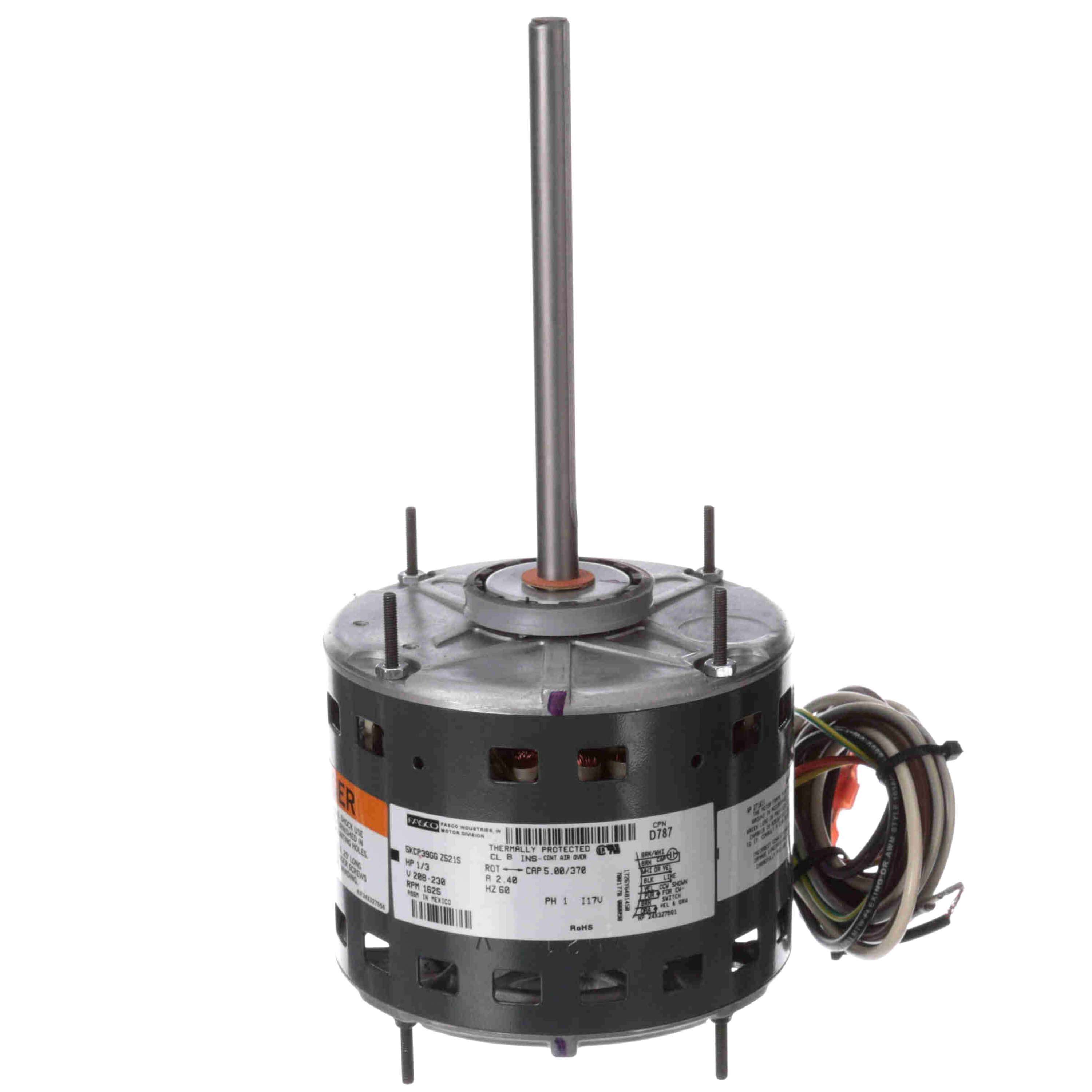 GENTEQ MOTORS Fasco D787 Motor 1/3HP 1625RPM 230 Volts 5.6 Diameter