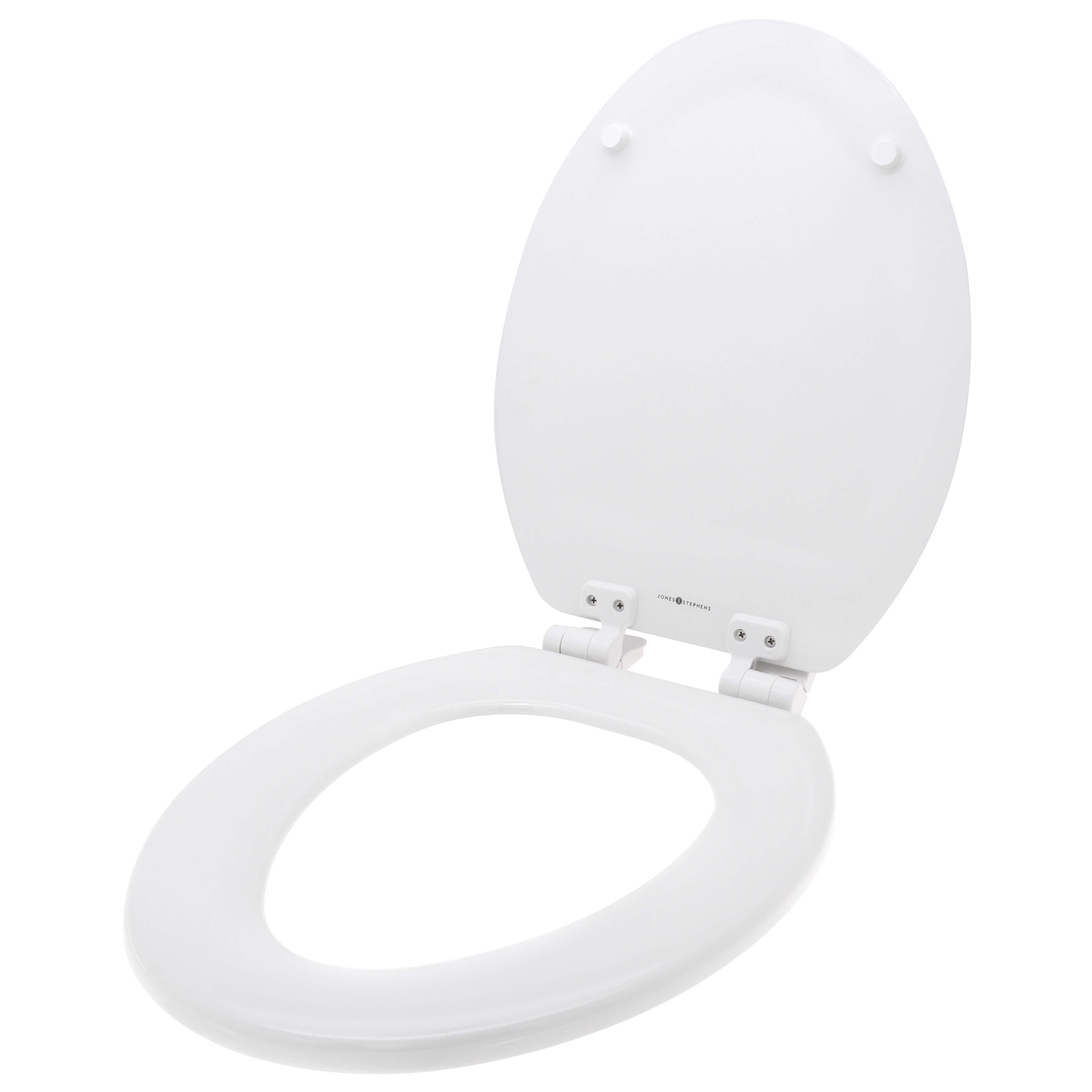 JONES STEPHENS Jones Stephens C014WDS00 Comfort Elongated Closet Front Toilet Seat with Cover in White