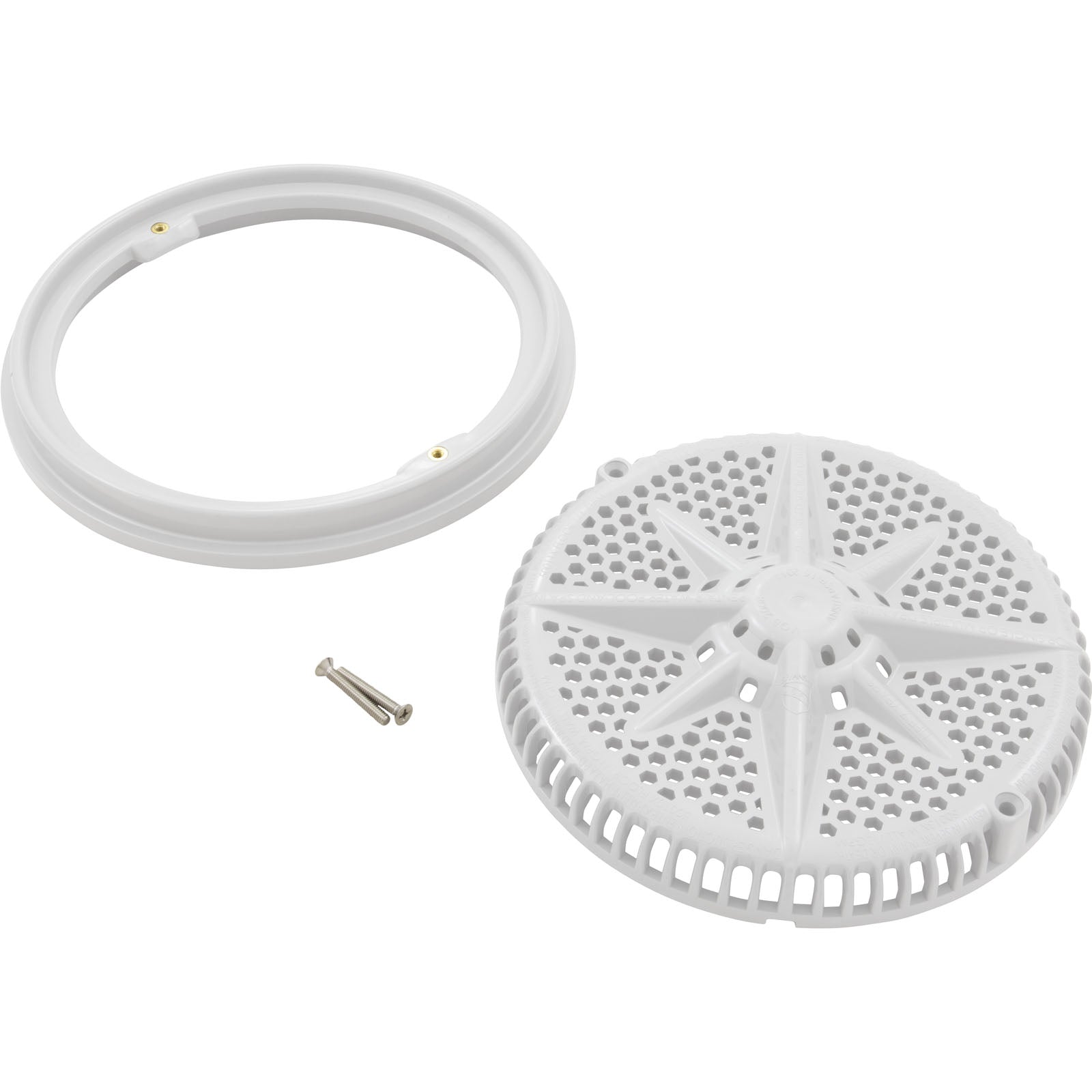 PENTAIR Pentair 500103 8-Inch White Cover with Single Short Ring Replacement StarGuard Pool and Spa Main Drains