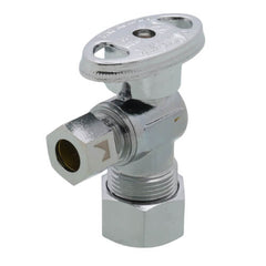 SIOUX CHIEF Sioux Chief 132-G2C1C04 KwikStop 5/8 x 3/8 in. OD Compression Lever Handle Angle Supply Stop Valve Polished Chrome