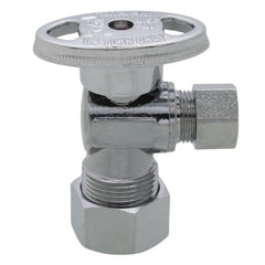 SIOUX CHIEF Sioux Chief 132-G2C1C04 KwikStop 5/8 x 3/8 in. OD Compression Lever Handle Angle Supply Stop Valve Polished Chrome