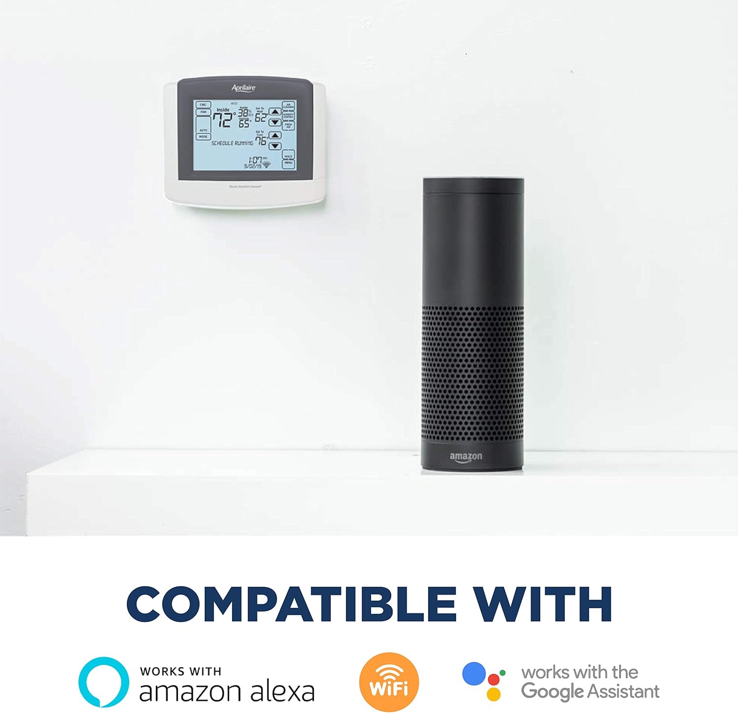 APRILAIRE Aprilaire 8620W Universal Wi-Fi Touchscreen Thermostat with IAQ Control
