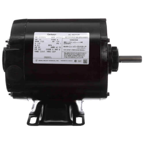 CENTURY MOTORS Century OS2031L Split Phase Rigid Base Sleeve Bearing Motor 1/4-HP 115V