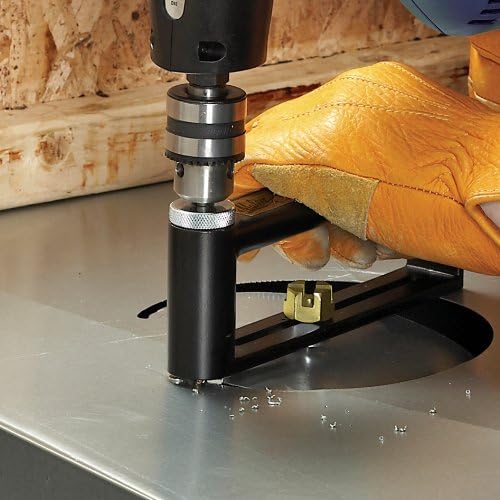 MALCO Malco HC1 Sheet Metal Hole Cutter Accessory 1/4 Inch or Larger Drill 2 to 12 Inch
