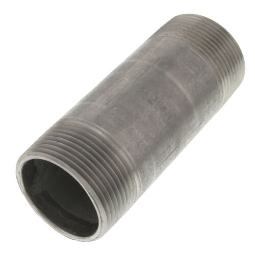 MERIT BRASS Merit Brass 4020-400 Stainless Steel 304/304L Pipe Fitting 1.25 Inch Nipple SCH 40 NPT Male