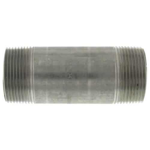 MERIT BRASS Merit Brass 4020-400 Stainless Steel 304/304L Pipe Fitting 1.25 Inch Nipple SCH 40 NPT Male