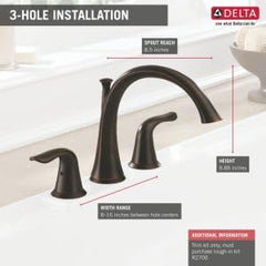 DELTA FAUCET Delta Faucet T2738-SS Lahara Two-Handle Roman Tub Faucet Stainless
