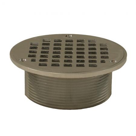 JONES STEPHENS Jones Stephens D60990 3-1/2 in. IPS Metal Round Strainer in Chrome Plated