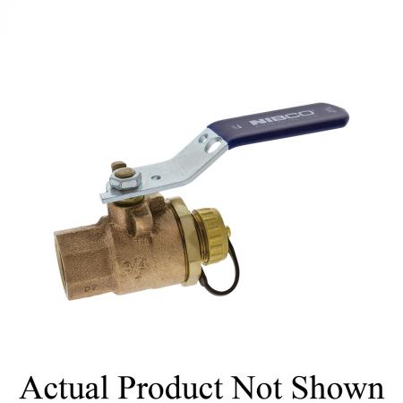 NIBCO NIBCO NL958H6 T-585-70-66-HC 1/2 x 3/4 in. DZR Bronze Full Port NPT x Hose 600 Ball Valve