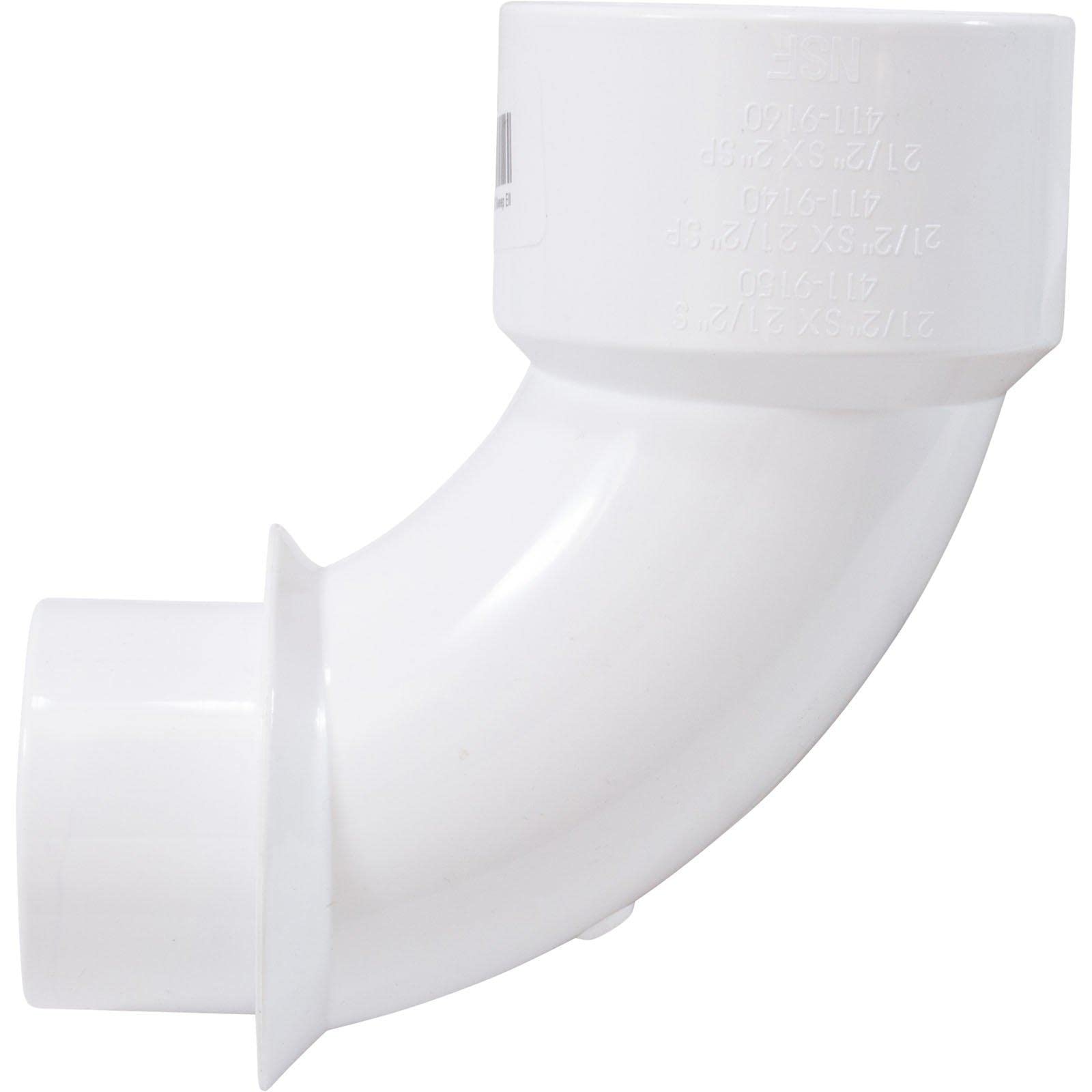 WATERWAY PLASTICS Waterway 411-9160 2 1/2S X 2Spg 90O Sweep Ell