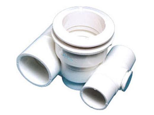 WATERWAY PLASTICS Waterway 210-5860 Poly Jet Body 1 inch x 1-1/2 inch Tee Body