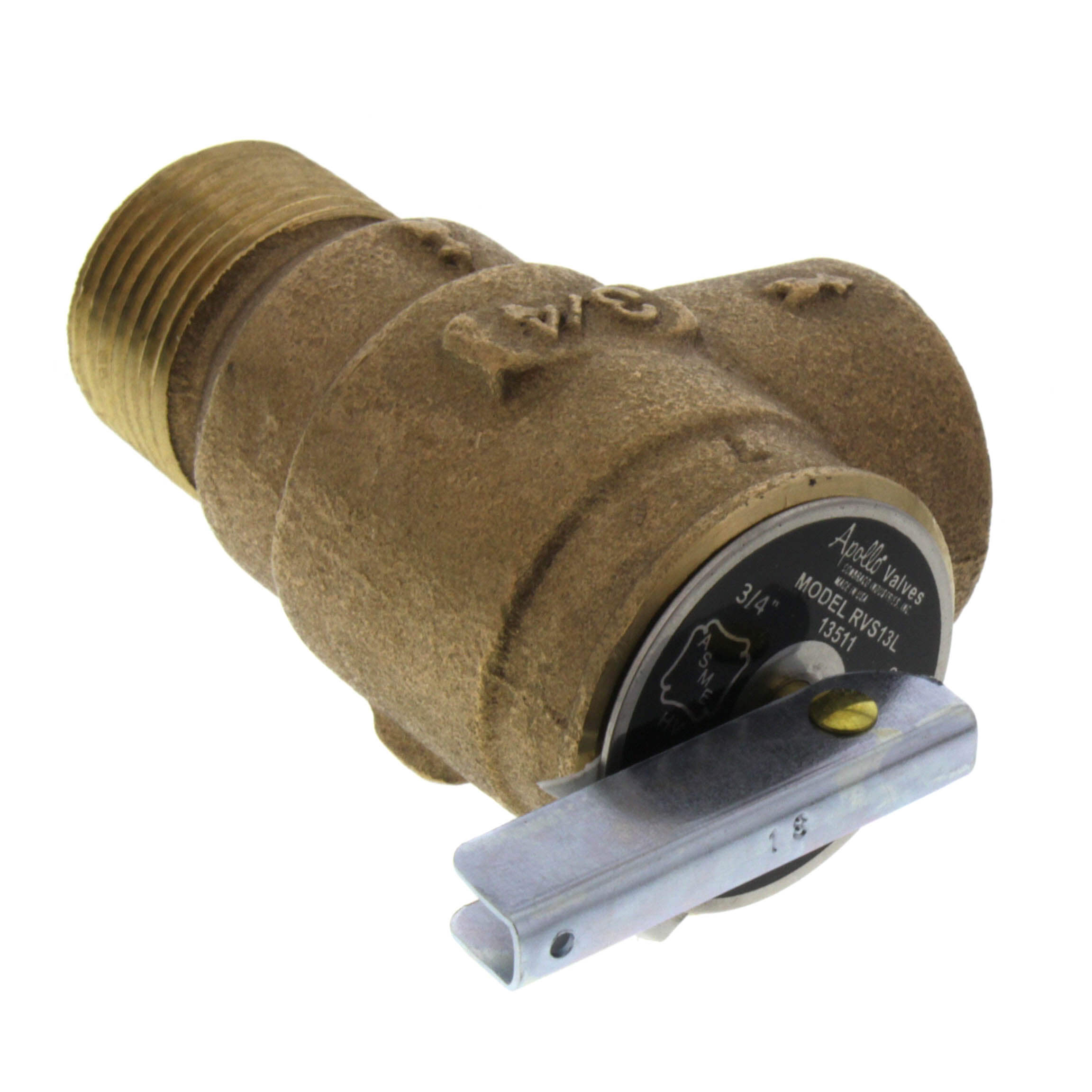 APOLLO VALVES Apollo Valves 13511B15 13 Series 3/4 in. Bronze MNPT x FNPT 15 Pressure Relief Valve
