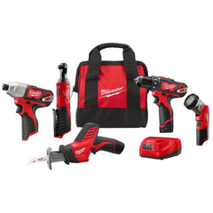MILWAUKEE Milwaukee 2498-25 5-Tool Combo Kit 12V Cordless M12