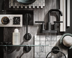 MOEN Moen 6150BL Gibson Matte Black Two-Handle Centerset Bathroom Faucet