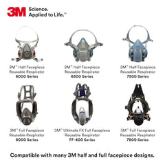 3M 60924 3M P100 Respirator Cartridge/Filter 1 Pair Helps Protect Against Ammonia Methylamine and Particulates