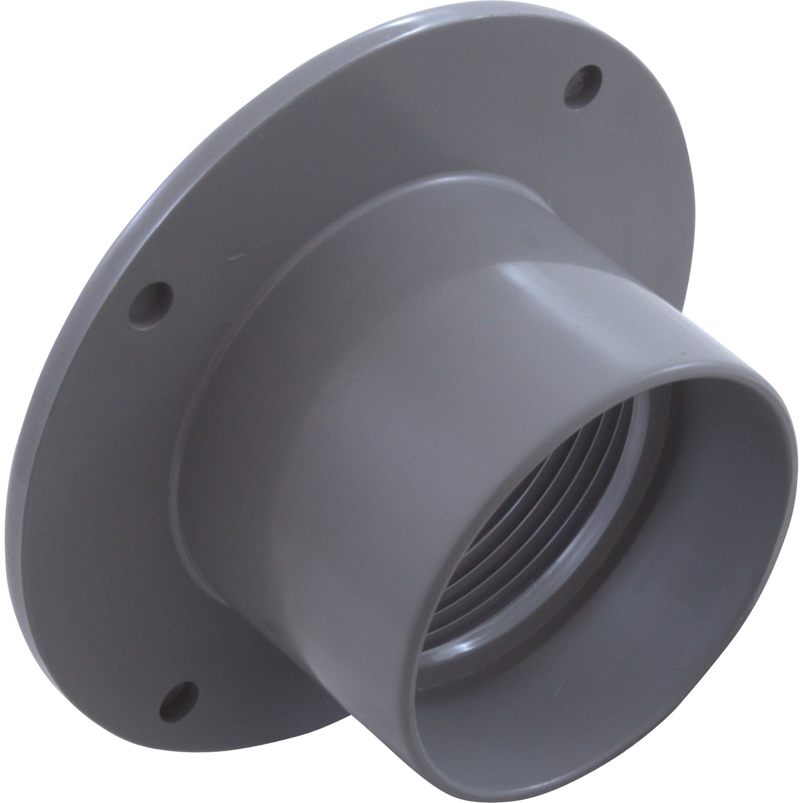 CUSTOM MOLDED PRODUCTS Custom Molded Products 25524-201-000 Wall Fitting, 1-1/2 fpt x 2 Insider, 3-1/2 fd, Gray