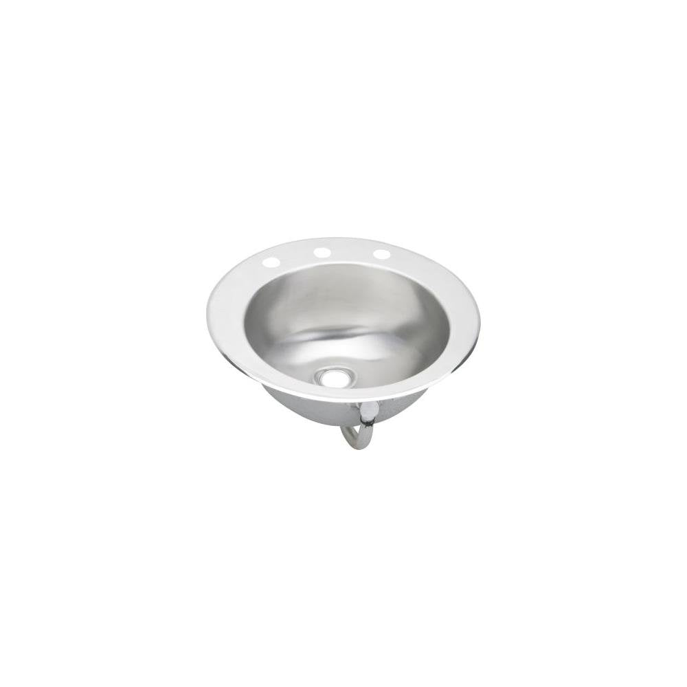 ELKAY Elkay LLVR19CS3 Asana Stainless Steel 19 x 19 x 7 Single Bowl Drop-in Bathroom Sink