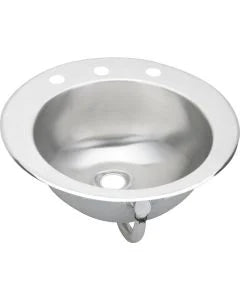 ELKAY Elkay LLVR19CS3 Asana Stainless Steel 19 x 19 x 7 Single Bowl Drop-in Bathroom Sink