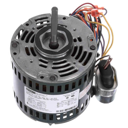 GENTEQ MOTORS Fasco D487 5 Frame Open Ventilated Permanent Split Capacitor Refrigeration Fan Motor with Ball Bearing, 1/10HP, 1550RPM, 115/208-230V