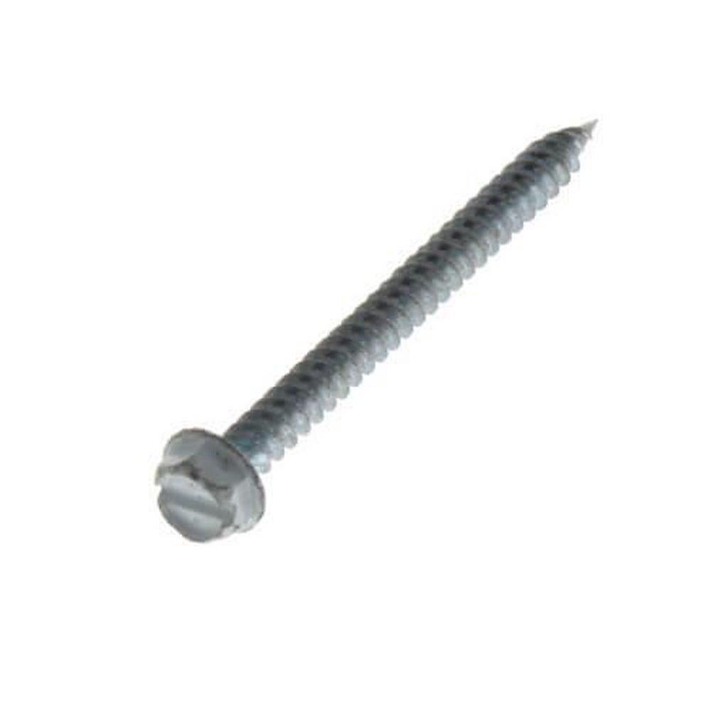 MALCO Malco HW8X2ZWT Zip-in Screws Hex Washer/Slotted Head, Multi