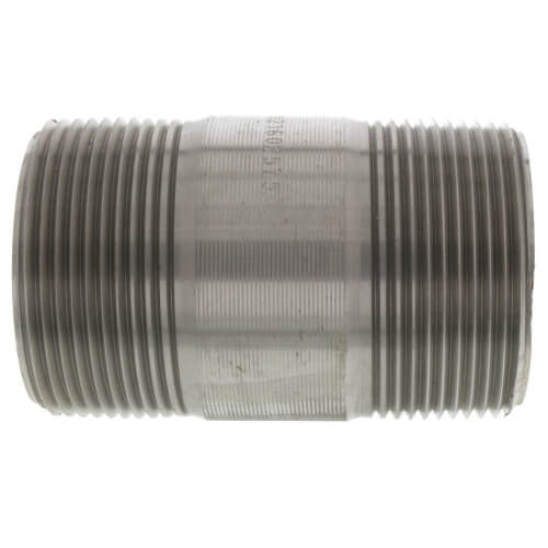 MERIT BRASS Merit Brass 4024-300 Stainless Steel 304/304L Pipe Fitting, Nipple, Schedule 40 Welded, 1-1/2 x 3 NPT Male