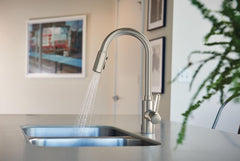MOEN Moen 7882SRS Genta LX Spot Resist Stainless Single-Handle Modern Kitchen Faucet with Pull Down Sprayer