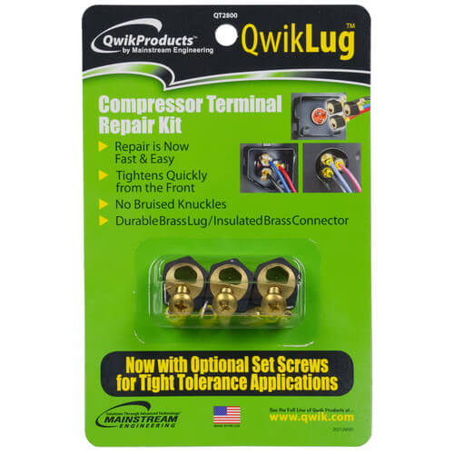 QWIK PRODUCTS Mainstream Engineering QT2800 Compressor Terminal Repair Kit W/O Wires