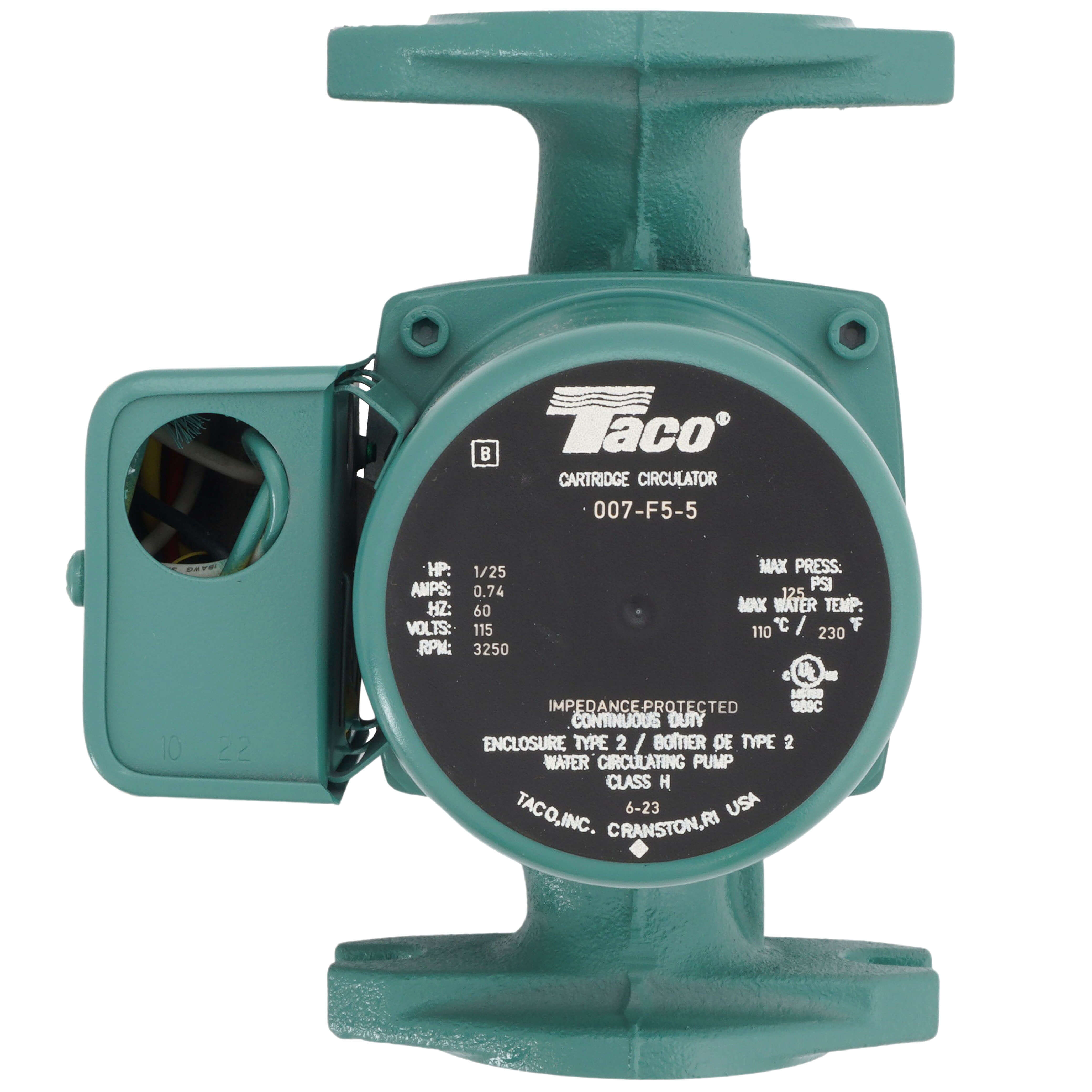 TACO Taco 007-F5-5 1/25HP Circulator Pump, Cast Iron
